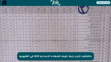 «اكتشف الآن» رابط نتيجة الشهادة الإعدادية 2025 في القليوبية